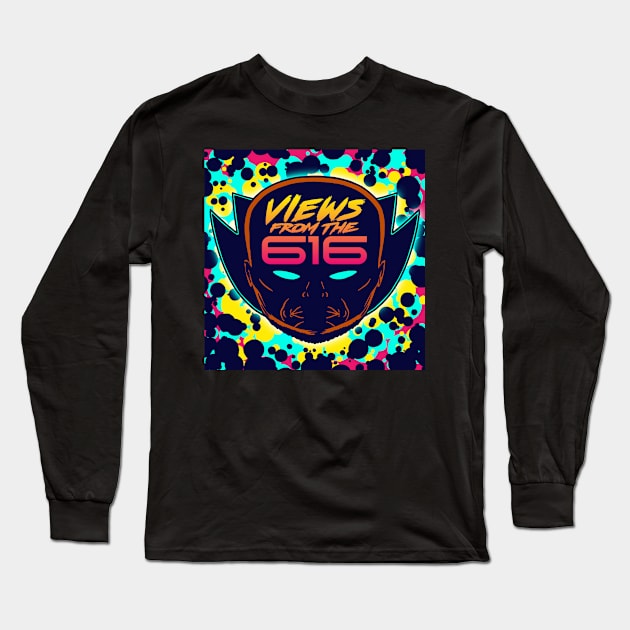 Miami Nights Views From The 616 Logo (Front Only) Long Sleeve T-Shirt by ForAllNerds